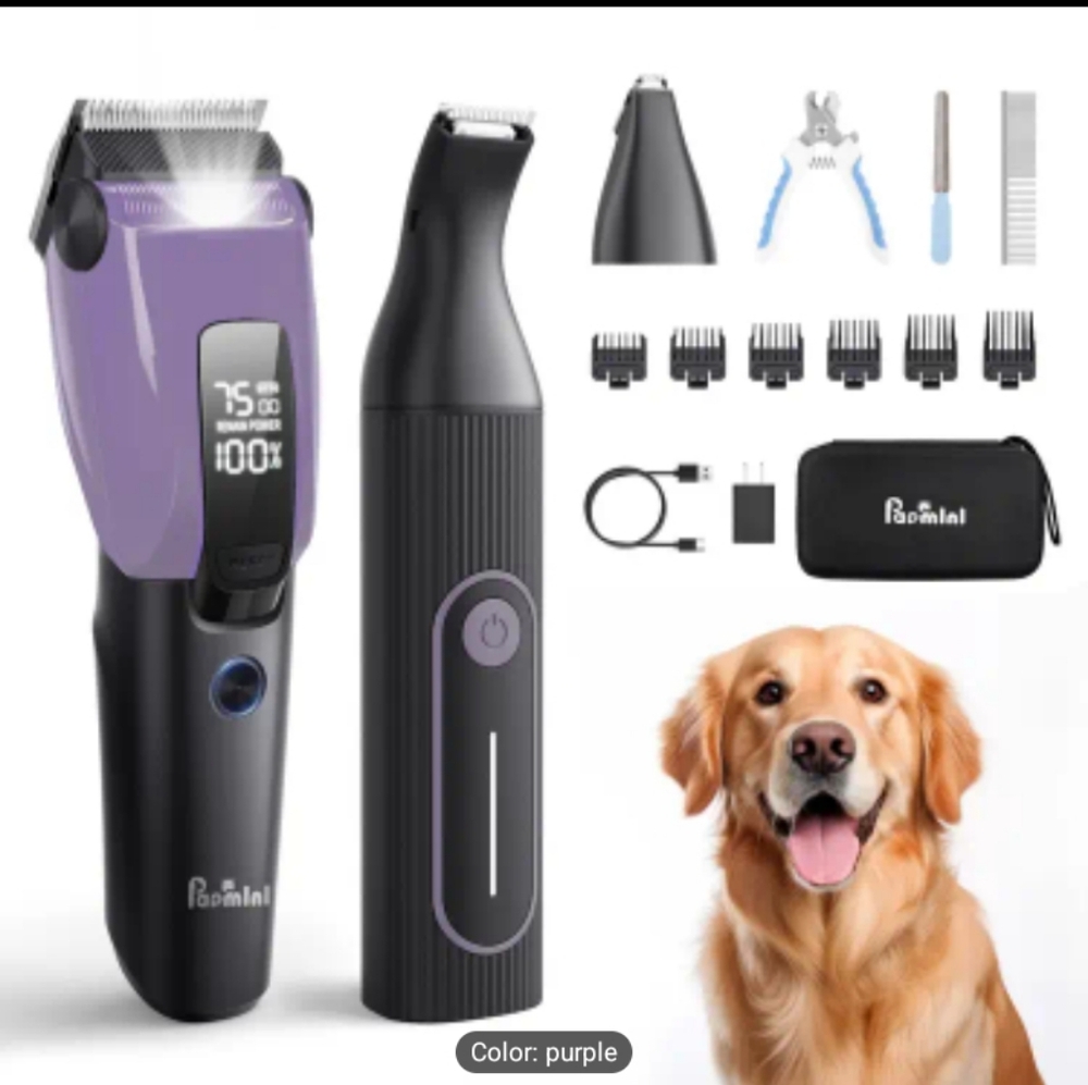 Purple Pet Grooming Kit